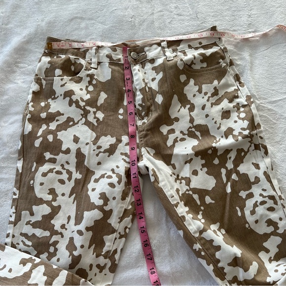 NWT Saints & Hearts Cow Print Flare Jeans in Taupe - Picture 8 of 10